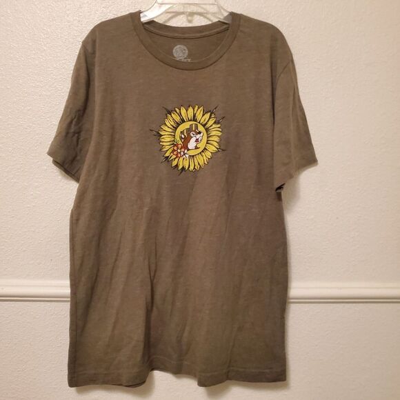 Bucees Buc-ee’s Be Happy Sunflower T-shirt Adult Unisex Large Olive Green - Picture 9 of 12